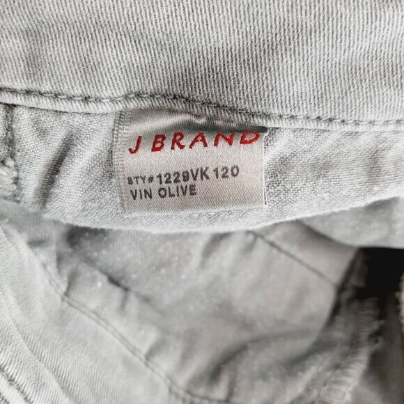 J BRAND Houlihan Vintage Olive Cargo Ankle Zip Low Rise Jeans Sz 31 - Picture 13 of 15